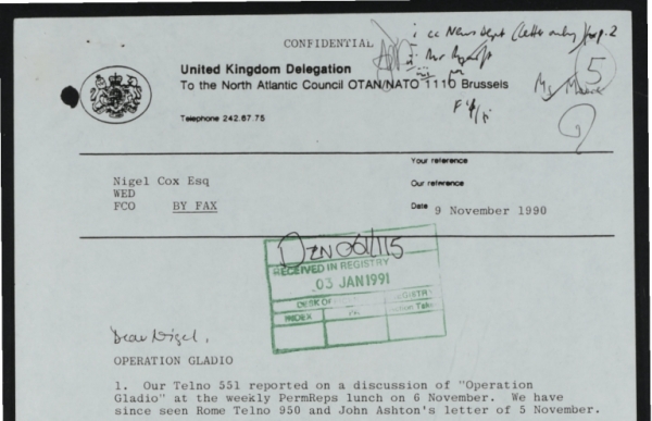 Declassified files expose British role in NATO’s Gladio terror armies